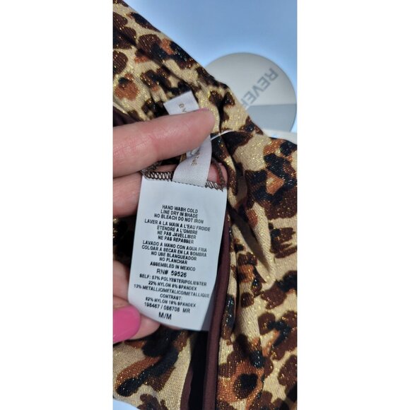 Becca by Rebecca Virtue Triangle Top Bikini Set Reversible Leopard Size Medium - Picture 9 of 12